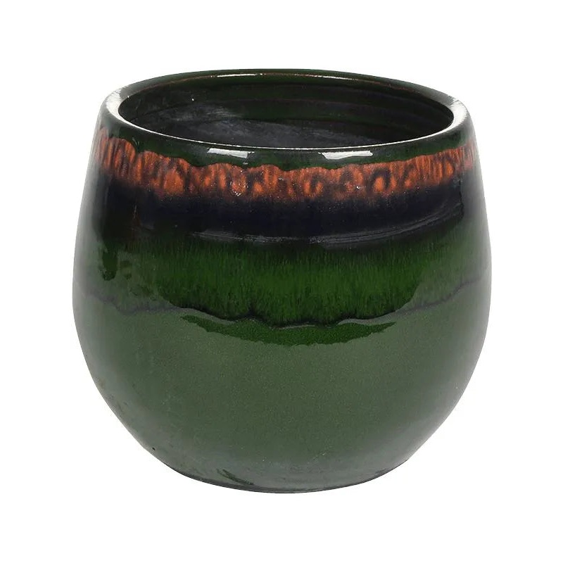 Charlotte Plant Pot 16cm Height 15cm Dia Pot Green