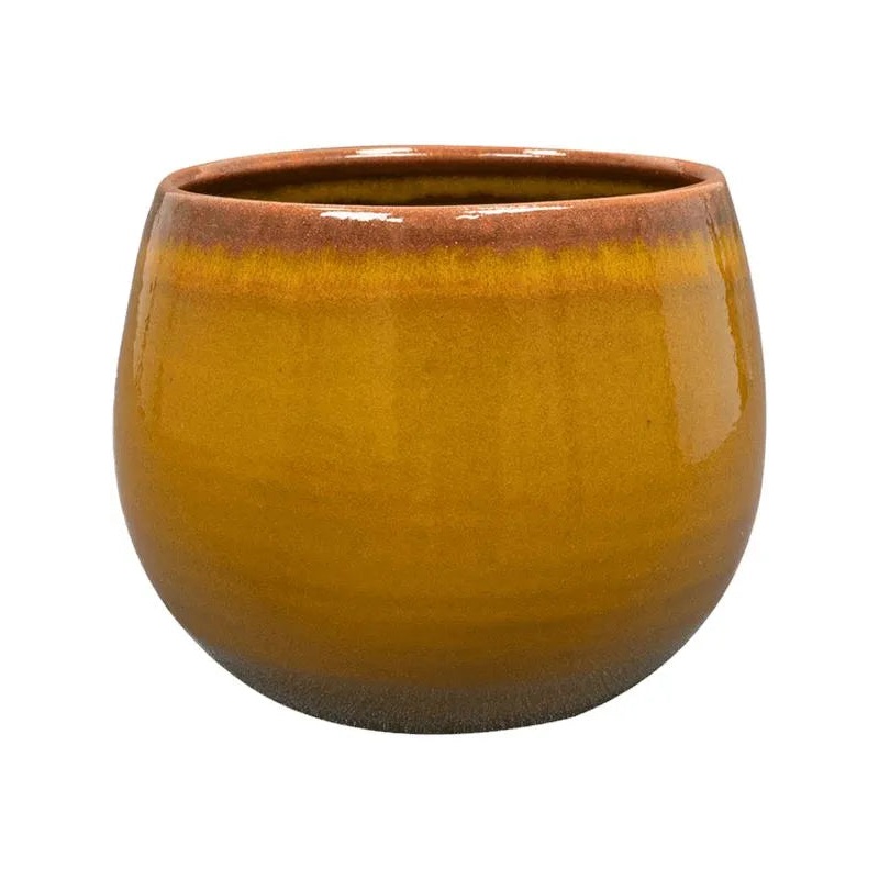 Charlotte Plant Pot 16cm Height 15cm Dia Pot Ochre