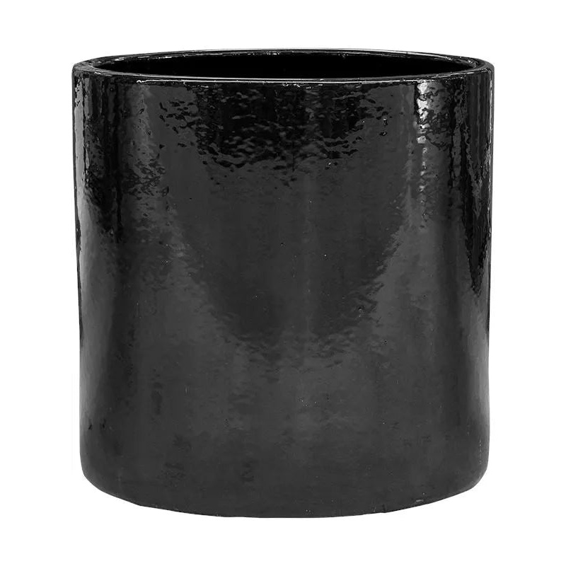 Cylinder Plant Pot 40cm Height 35cm Dia Pot Black
