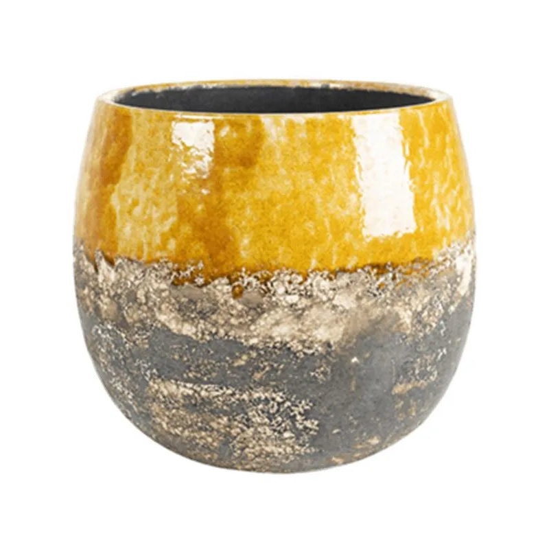 Lindy Plant Pot 20cm Height 17cm Dia Pot Ochre