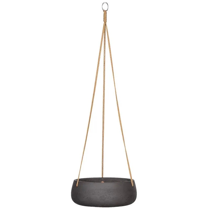 Rough Plant Pot 9cm Height 20cm Dia Eileen (hanging) S Black Washed