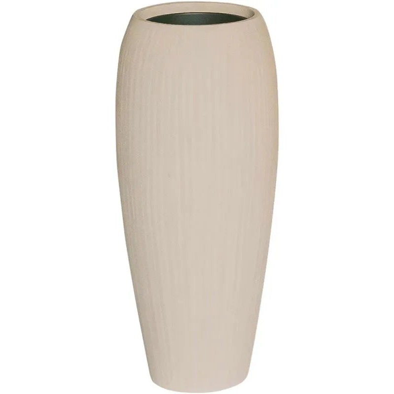 Baq Polystone Coated Plain Plant Pot 90cm Height 24cm Dia Emperor Natural (with liner)