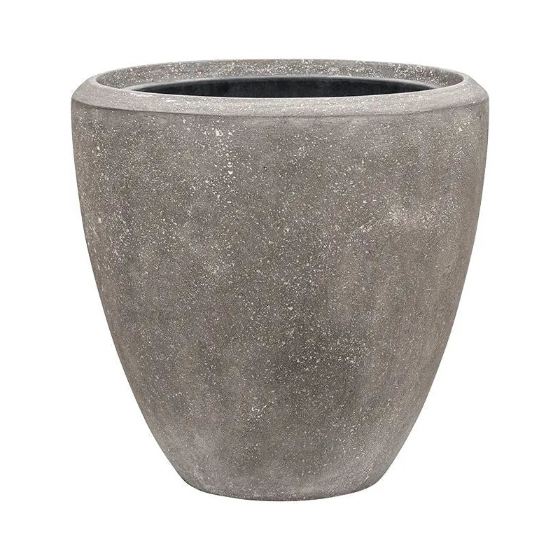 Baq Polystone Plain Plant Pot 40cm Height 30cm Dia Couple Grey (with liner)