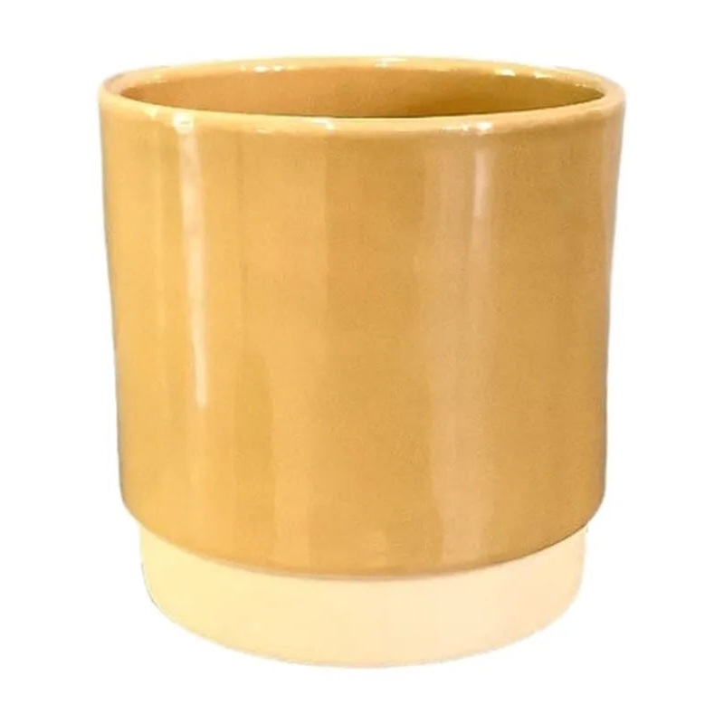 Eno Duo Plant Pot 11cm Height 9cm Dia Pot Dusty Ochre