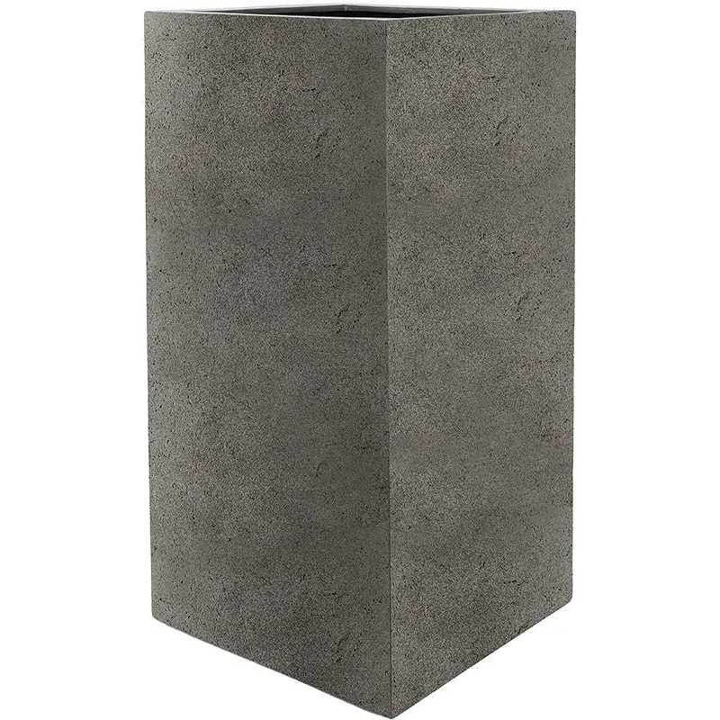 Grigio Plant Pot 80cm Height 24cm Dia High Cube Natural Concrete
