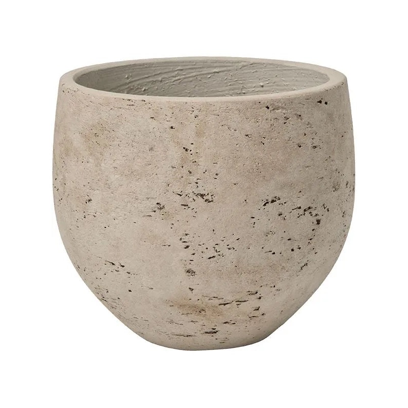 Rough Plant Pot 21cm Height 20cm Dia Mini Orb M Grey Washed