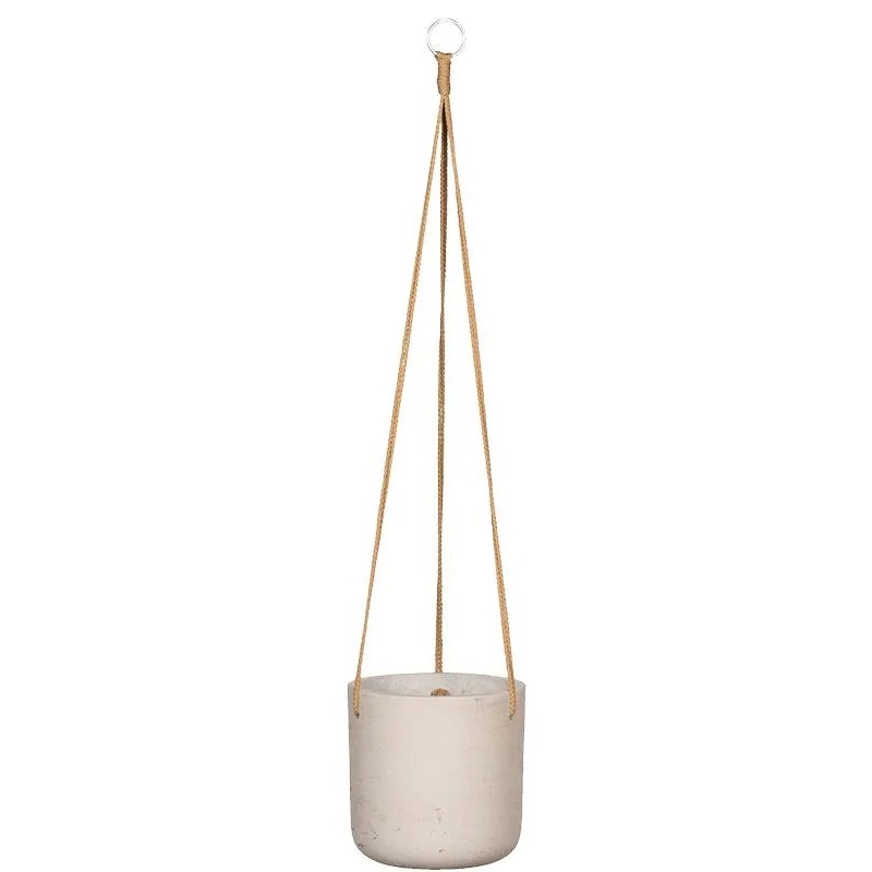 Rough Plant Pot 18cm Height 16cm Dia Charlie (hanging) M Grey Washed