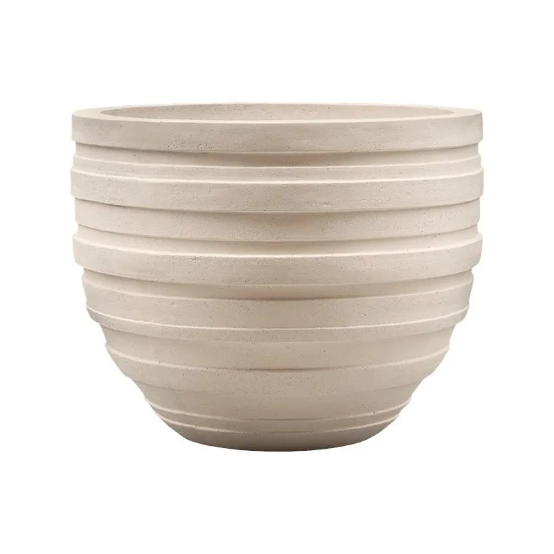 Baq Polystone Coated Junar Plant Pot 56cm Height 61cm Dia Couple Natural