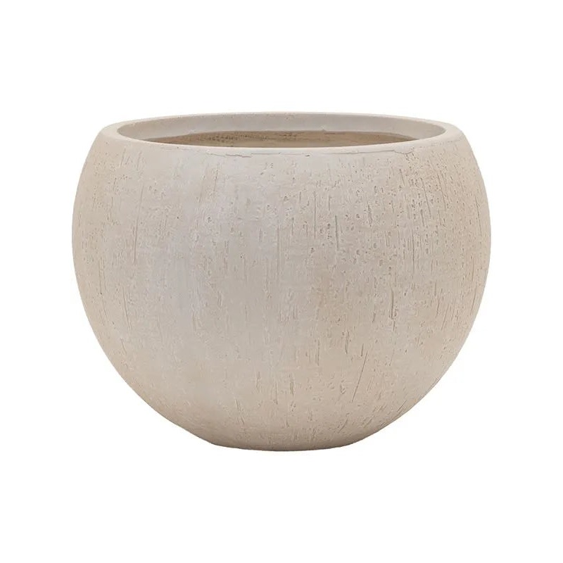 Baq Raindrop Plant Pot 30cm Height 31cm Dia Globe Beige