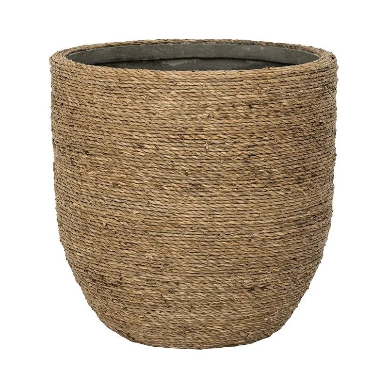 Bohemian Plant Pot 32cm Height 29cm Dia Cody L Straw Grass