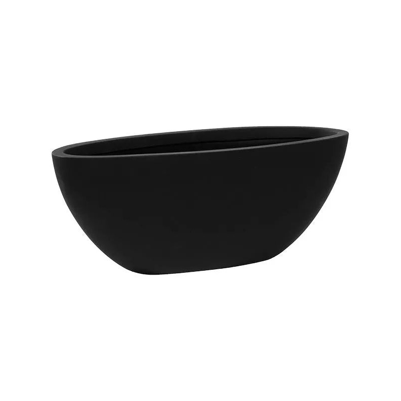 Fiberstone Plant Pot 18cm Height 17cm Dia Dorant S Matt Black