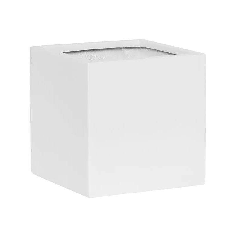 Fiberstone Plant Pot 20cm Height 18cm Dia Fleur M Matt white