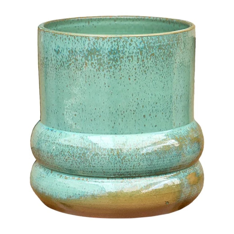 Adagio Plant Pot 26cm Height 20cm Dia Pot Reactive Green