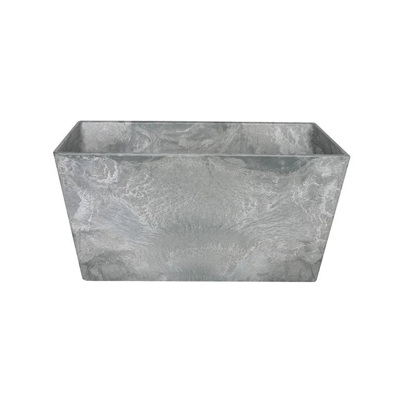 Artstone Plant Pot 14cm Height 28cm Dia Ella bowl grey