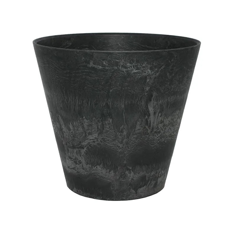 Artstone Plant Pot 39cm Height 43cm Dia Claire pot black