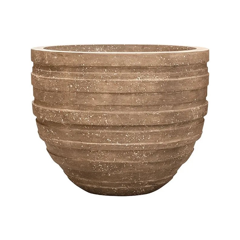 Baq Polystone Coated Junar Plant Pot 56cm Height 61cm Dia Couple Rock