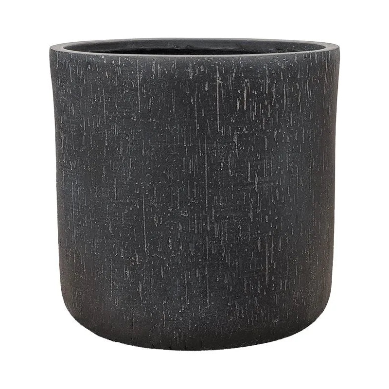 Baq Raindrop Plant Pot 41cm Height 37cm Dia Cylinder Anthracite