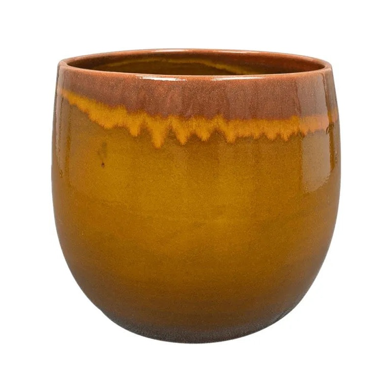 Charlotte Plant Pot 26cm Height 23cm Dia Pot Ochre