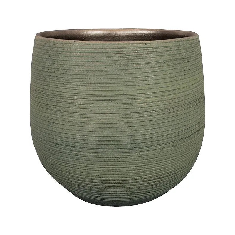 Lydia Plant Pot 32cm Height 32cm Dia Pot Shiny Green