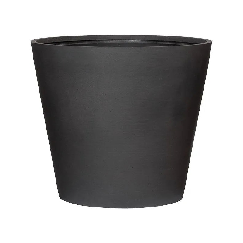 Refined Plant Pot 50cm Height 54cm Dia Bucket M Volcano Black