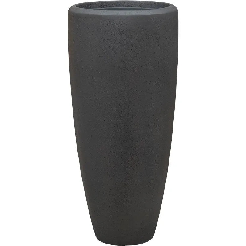 Baq Polystone Plain Plant Pot 70cm Height 24cm Dia Partner Smoke (with liner)