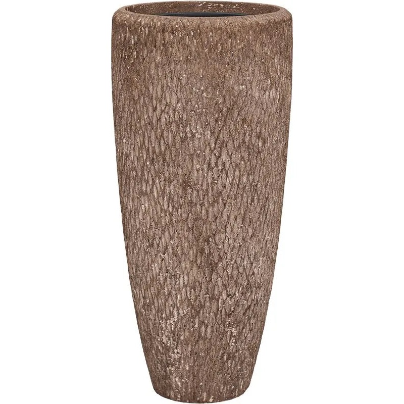 Baq Polystone Rough Plant Pot 70cm Height 24cm Dia Partner Rock (with liner)