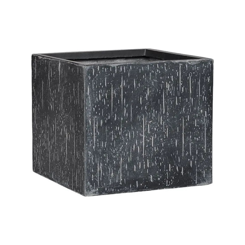 Baq Raindrop Plant Pot 36cm Height 34cm Dia Cube Anthracite