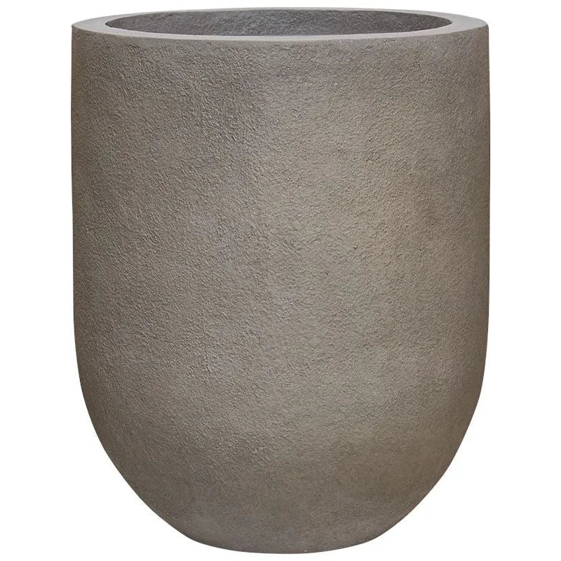 Baq Nucast Plant Pot 40cm Height 24cm Dia Couple Elephant Grey (with liner)
