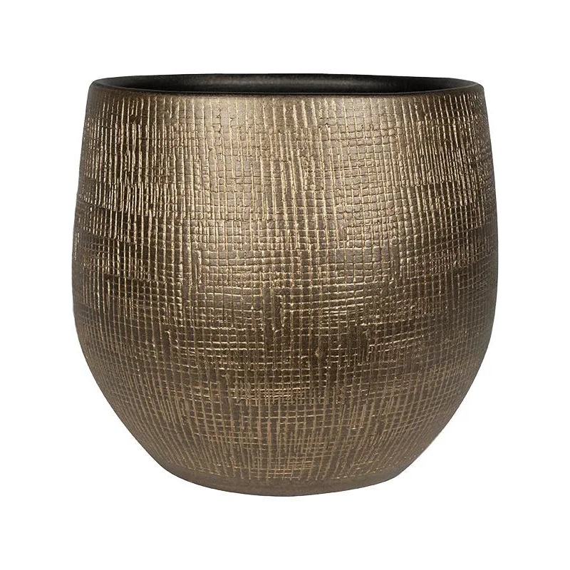 Ryan Plant Pot 28cm Height 24cm Dia Pot Shiny Gold