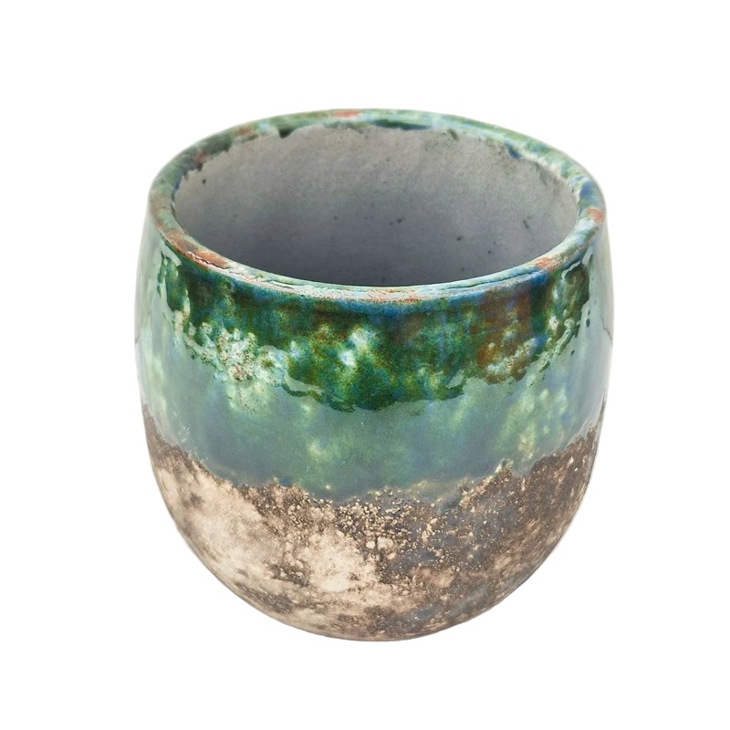 Reactive Half Glaze Bowl 13cm Indoor Plant Pot