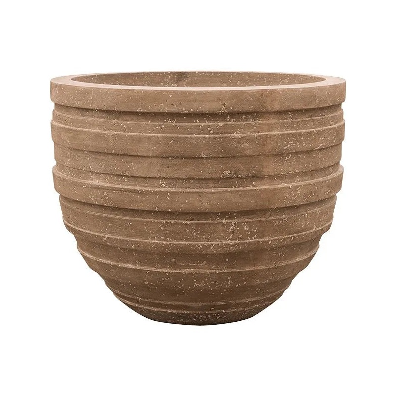 Baq Polystone Coated Junar Plant Pot 72cm Height 77cm Dia Couple Rock