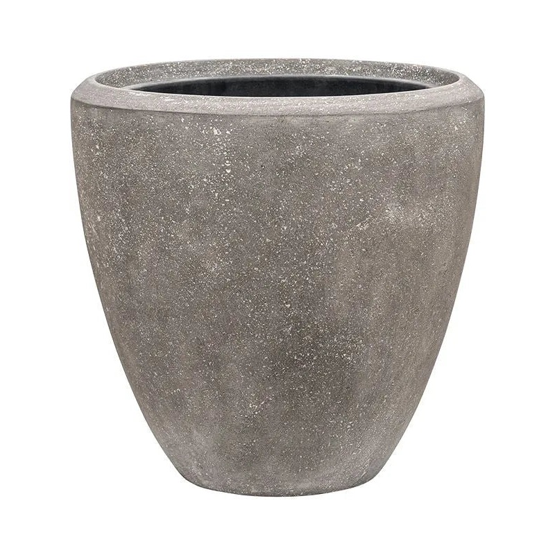 Baq Polystone Plain Plant Pot 50cm Height 41cm Dia Couple Grey (with liner)