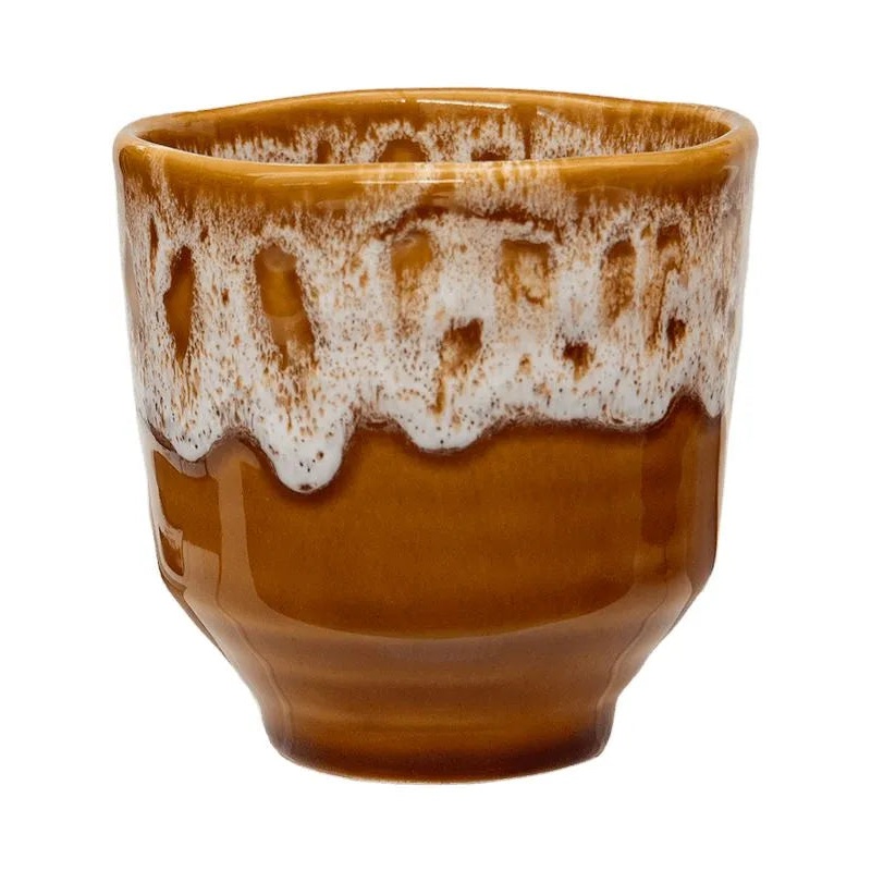 Otis Plant Pot 11cm Height 11cm Dia Pot 2-Tone Ochre