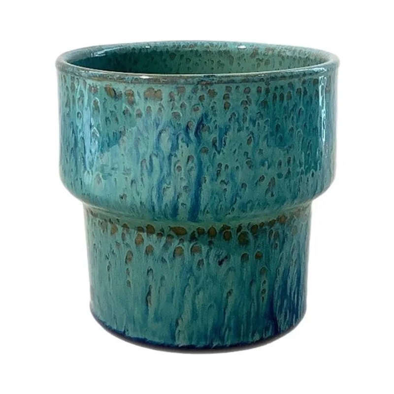 Splanky Plant Pot 20cm Height 18cm Dia Pot Reactive Green