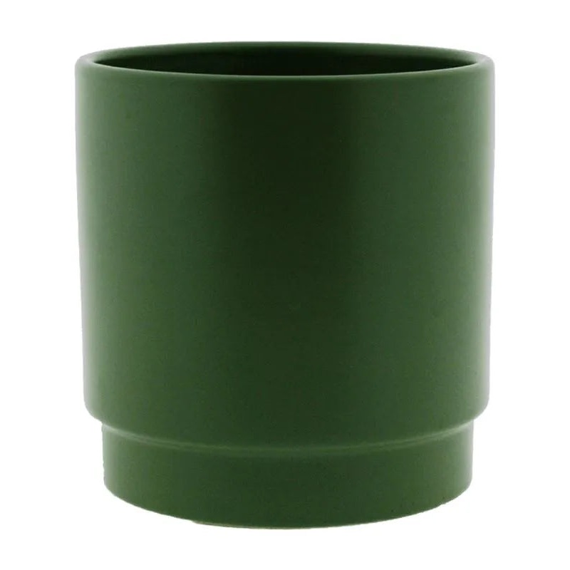 Eno Matt Plant Pot 13cm Height 12cm Dia Pot Olive