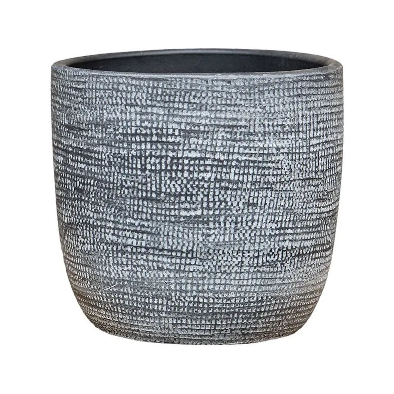 Magna Plant Pot 14cm Height 12cm Dia Pot Dark Grey