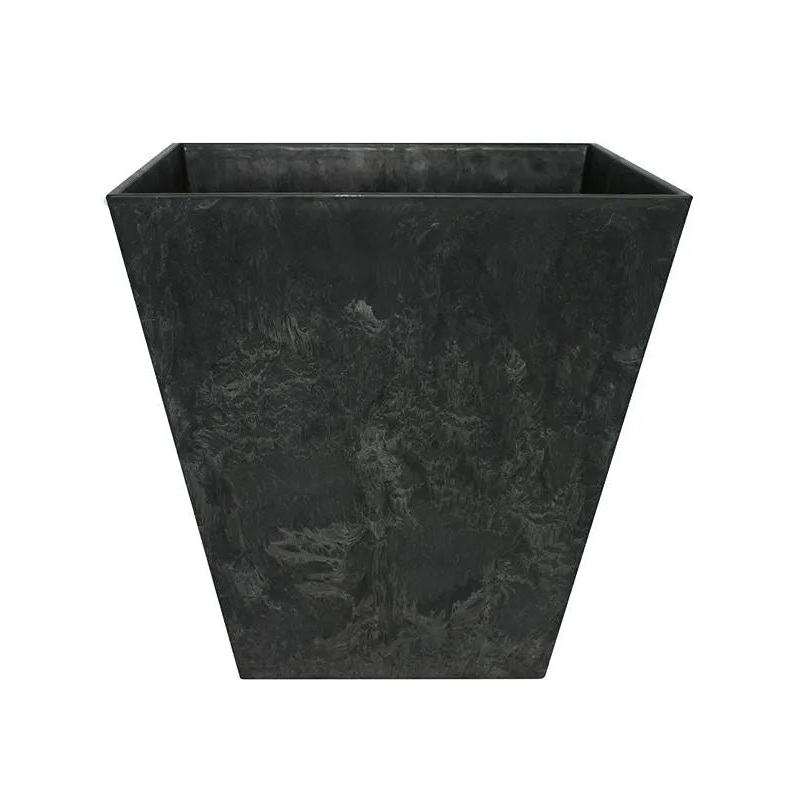 Artstone Plant Pot 29cm Height 28cm Dia Ella pot black
