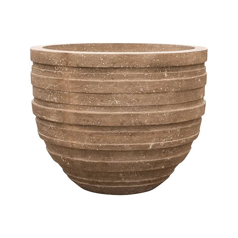 Baq Polystone Coated Junar Plant Pot 120cm Height 135cm Dia Couple Rock