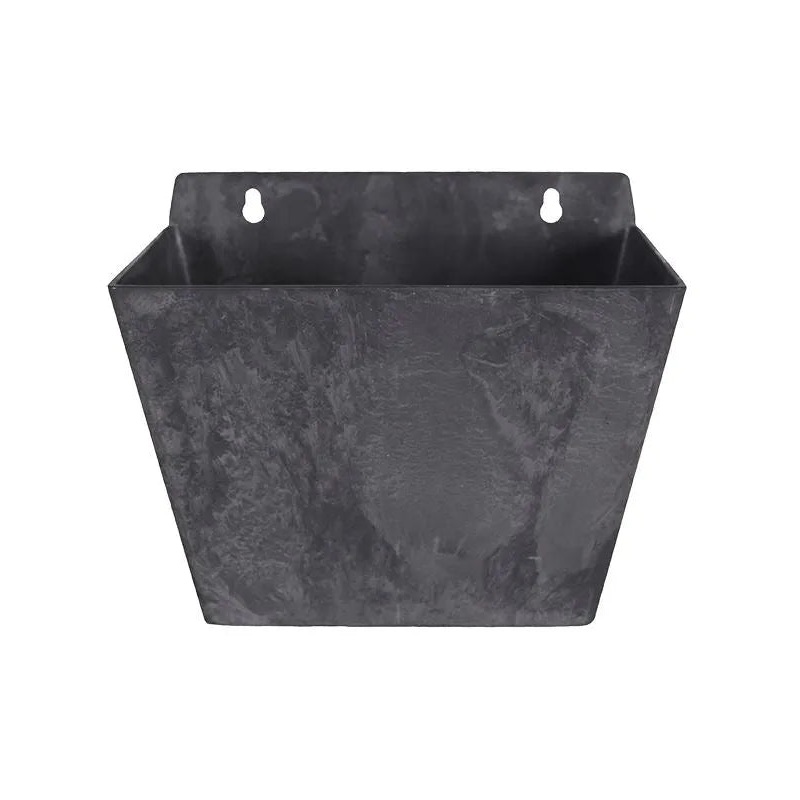 Artstone Plant Pot 18cm Height 14cm Dia Ella wall hanger black