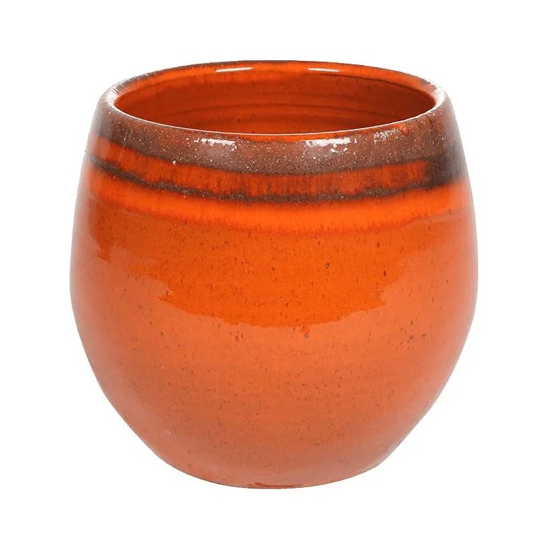 Charlotte Plant Pot 16cm Height 15cm Dia Pot Orange
