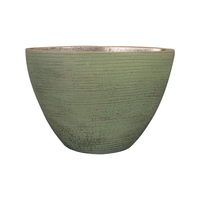 Lydia Plant Pot 25cm Height 14cm Dia Planter Shiny Green