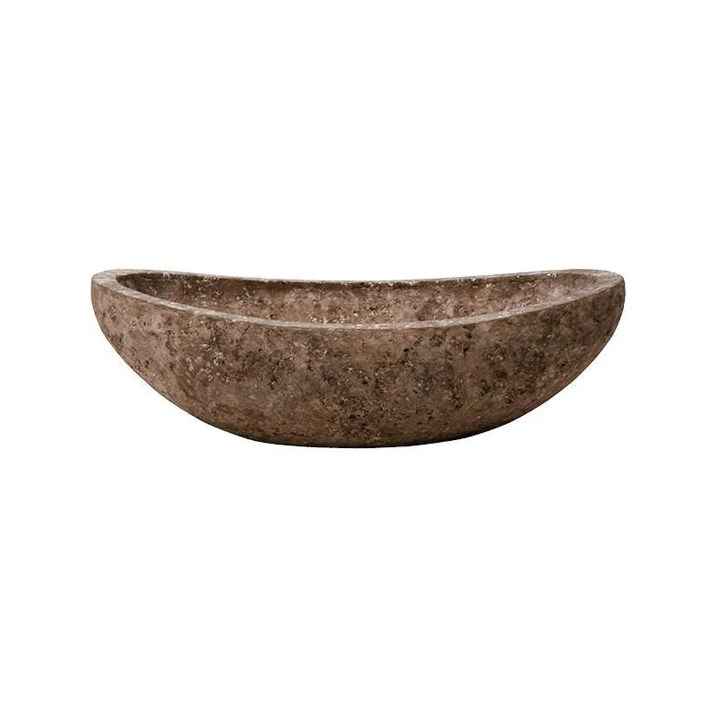 Baq Polystone Plain Plant Pot 13cm Height 18cm Dia Boat Rock