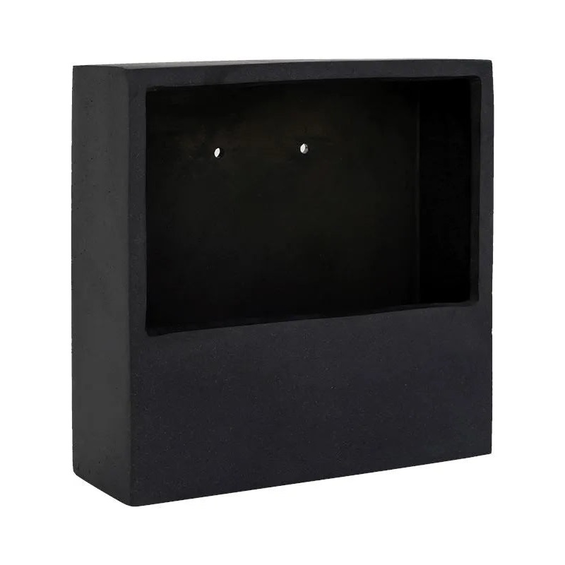 Natural Wally Plant Pot 9cm Height 29cm Dia Jack XS Black