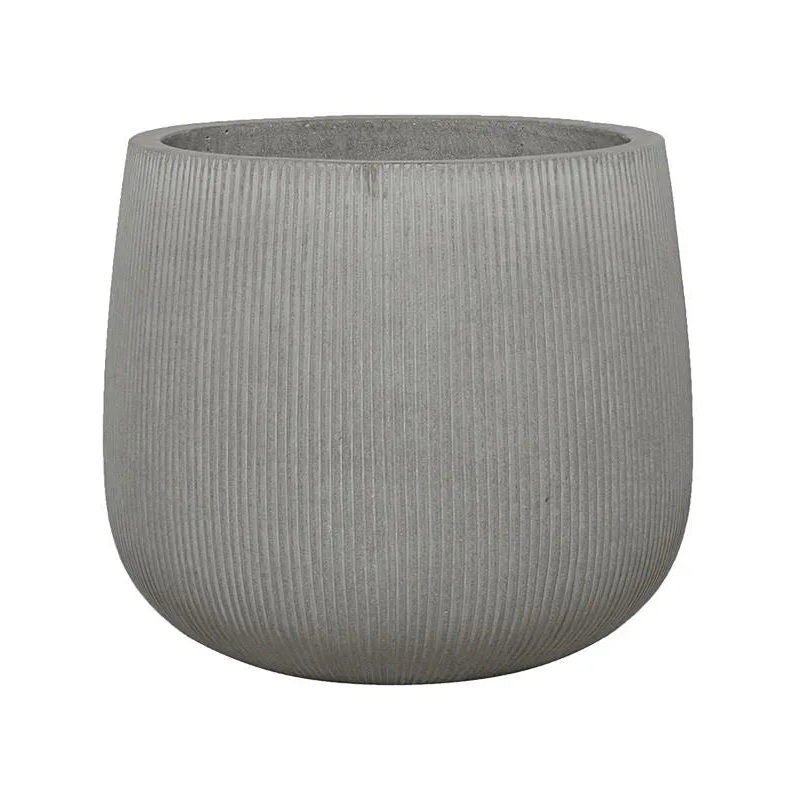 Ridged Vertically Plant Pot 36cm Height 38cm Dia Pax M Cement