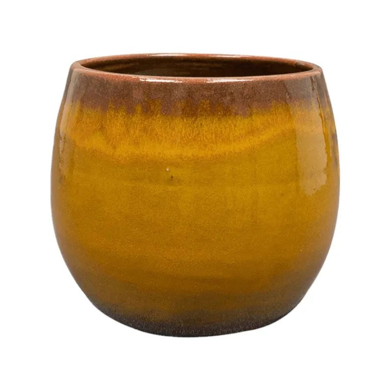 Charlotte Plant Pot 13cm Height 11cm Dia Pot Ochre