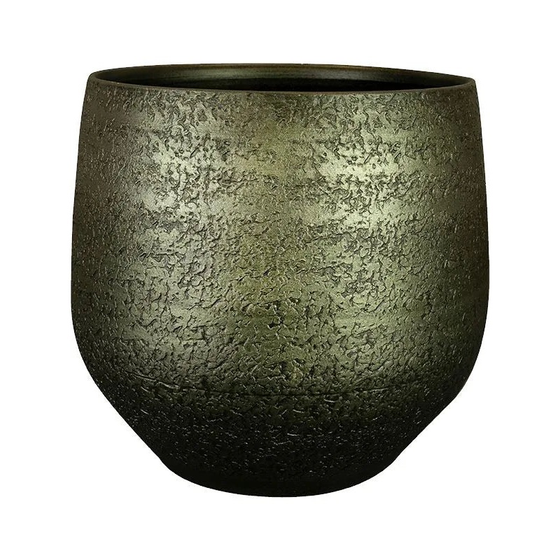 Noor Plant Pot 33cm Height 30cm Dia Pot Velvet Green