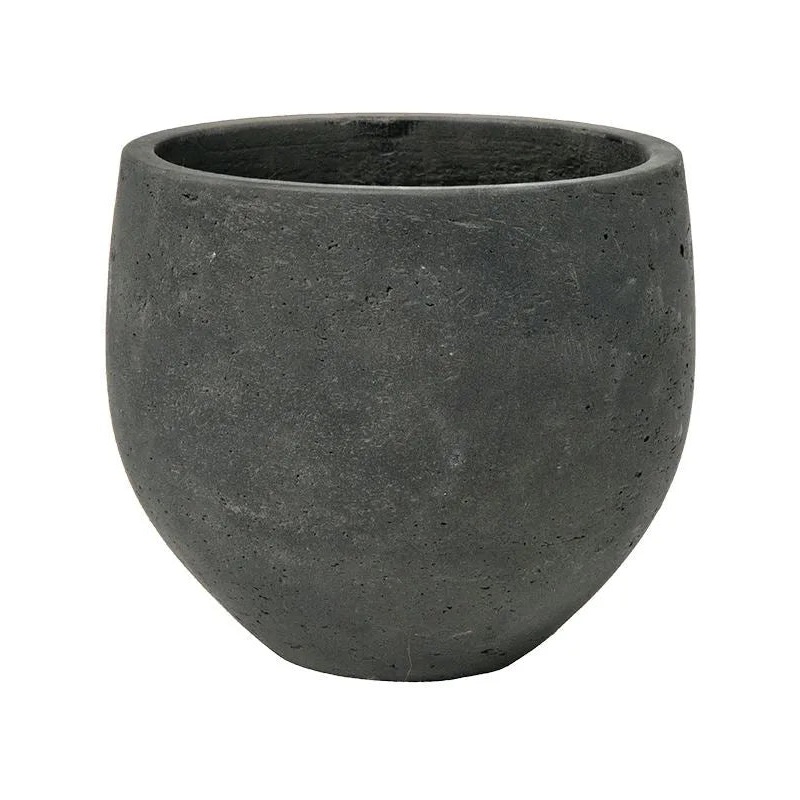 Rough Plant Pot 21cm Height 20cm Dia Mini Orb M Black Washed