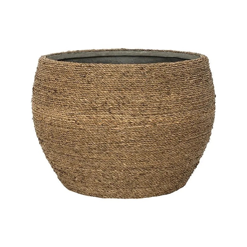 Bohemian Plant Pot 21cm Height 24cm Dia Abby S Straw Grass