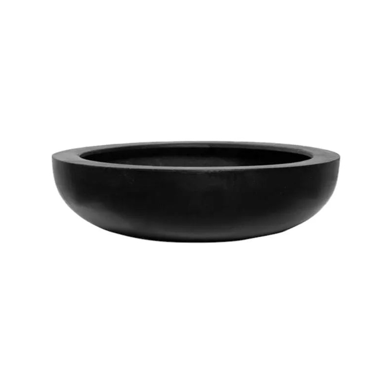 Fiberstone Plant Pot 10cm Height 32cm Dia Monique M Black