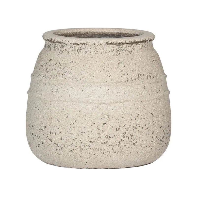 Mediterranean Plant Pot 28cm Height 19.5cm Dia Hestia S Chalk White